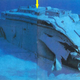 Posición de la sala de radio del Titanic tal y como estaba el barco en 1987.